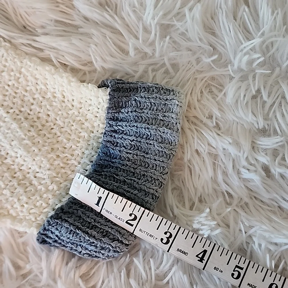 SHE+SKY Gradient Blue and Cream Sweater Brand New